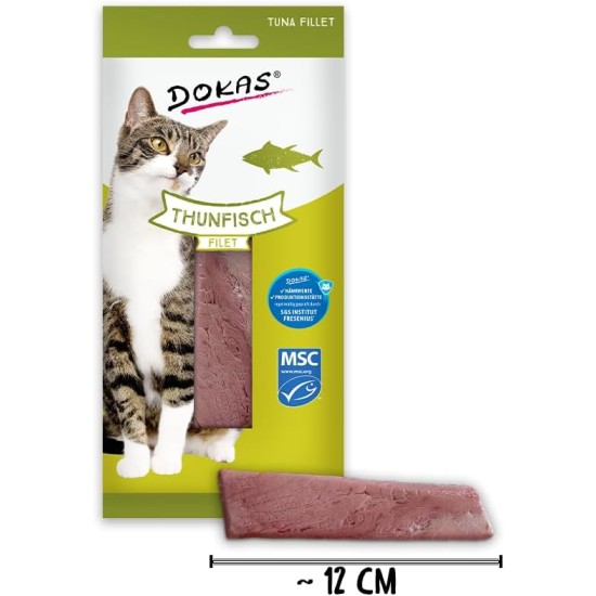 Dokas Tuna Fillet - Grain-Free Premium Treat for Cats - Ideal as a Reward Dokas Tuna Fillet - Grain-Free Premium Treat for Cats - Ideal as a Reward