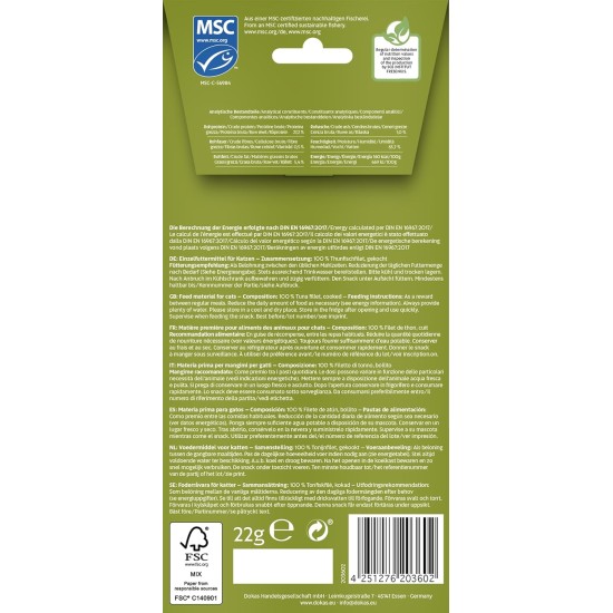 Dokas Tuna Fillet - Grain-Free Premium Treat for Cats - Ideal as a Reward Dokas Tuna Fillet - Grain-Free Premium Treat for Cats - Ideal as a Reward
