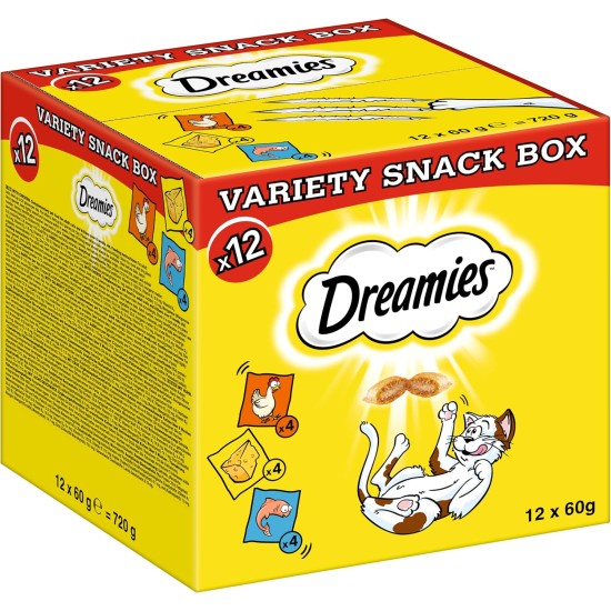 Dreamies Cat Snacks - Cat Treats with Crispy Texture and Creamy Filling, Various Flavours and Sizes Dreamies Cat Snacks - Cat Treats with Crispy Texture and Creamy Filling, Various Flavours and Sizes