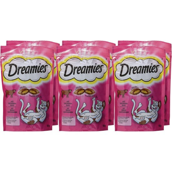Dreamies Cat Snacks - Cat Treats with Crispy Texture and Creamy Filling, Various Flavours and Sizes Dreamies Cat Snacks - Cat Treats with Crispy Texture and Creamy Filling, Various Flavours and Sizes