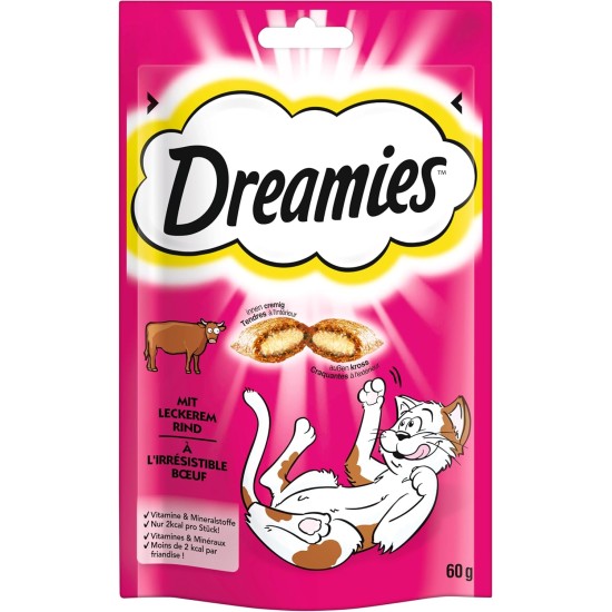 Dreamies Cat Snacks - Cat Treats with Crispy Texture and Creamy Filling, Various Flavours and Sizes Dreamies Cat Snacks - Cat Treats with Crispy Texture and Creamy Filling, Various Flavours and Sizes