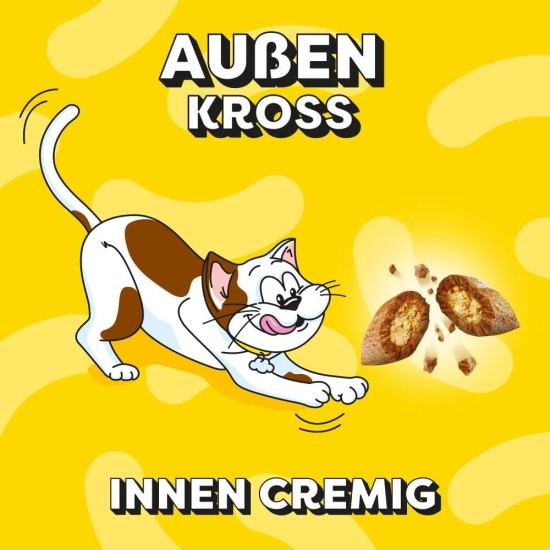 Dreamies Cat Snacks - Cat Treats with Crispy Texture and Creamy Filling, Various Flavours and Sizes Dreamies Cat Snacks - Cat Treats with Crispy Texture and Creamy Filling, Various Flavours and Sizes