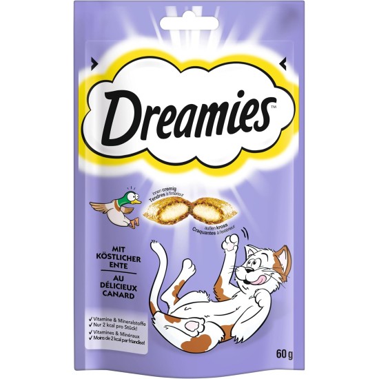 Dreamies Cat Snacks - Cat Treats with Crispy Texture and Creamy Filling, Various Flavours and Sizes Dreamies Cat Snacks - Cat Treats with Crispy Texture and Creamy Filling, Various Flavours and Sizes