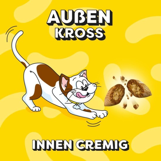 Dreamies Cat Snacks - Cat Treats with Crispy Texture and Creamy Filling, Various Flavours and Sizes Dreamies Cat Snacks - Cat Treats with Crispy Texture and Creamy Filling, Various Flavours and Sizes