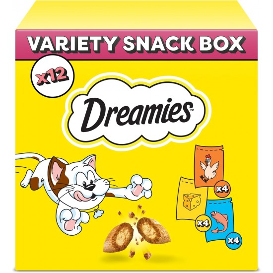 Dreamies Cat Snacks - Cat Treats with Crispy Texture and Creamy Filling, Various Flavours and Sizes Dreamies Cat Snacks - Cat Treats with Crispy Texture and Creamy Filling, Various Flavours and Sizes