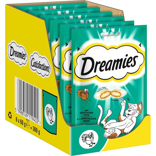 Dreamies Cat Snacks - Cat Treats with Crispy Texture and Creamy Filling, Various Flavours and Sizes Dreamies Cat Snacks - Cat Treats with Crispy Texture and Creamy Filling, Various Flavours and Sizes