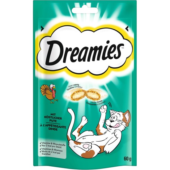 Dreamies Cat Snacks - Cat Treats with Crispy Texture and Creamy Filling, Various Flavours and Sizes Dreamies Cat Snacks - Cat Treats with Crispy Texture and Creamy Filling, Various Flavours and Sizes