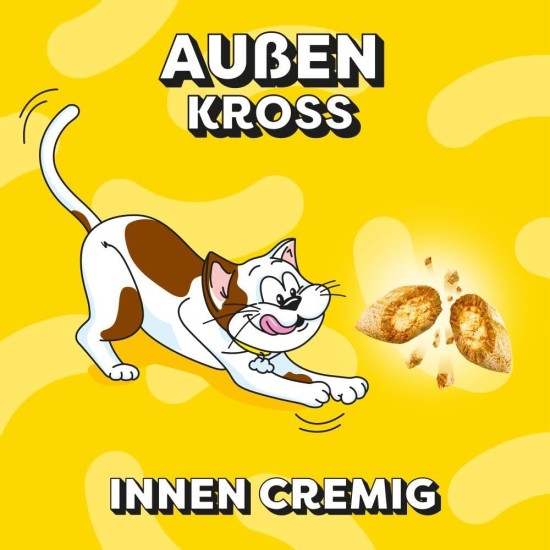 Dreamies Cat Snacks - Cat Treats with Crispy Texture and Creamy Filling, Various Flavours and Sizes Dreamies Cat Snacks - Cat Treats with Crispy Texture and Creamy Filling, Various Flavours and Sizes