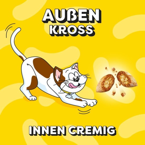 Dreamies Cat Snacks - Cat Treats with Crispy Texture and Creamy Filling, Various Flavours and Sizes Dreamies Cat Snacks - Cat Treats with Crispy Texture and Creamy Filling, Various Flavours and Sizes