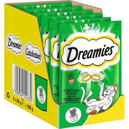 Dreamies Cat Snacks - Cat Treats with Crispy Texture and Creamy Filling, Various Flavours and Sizes Dreamies Cat Snacks - Cat Treats with Crispy Texture and Creamy Filling, Various Flavours and Sizes