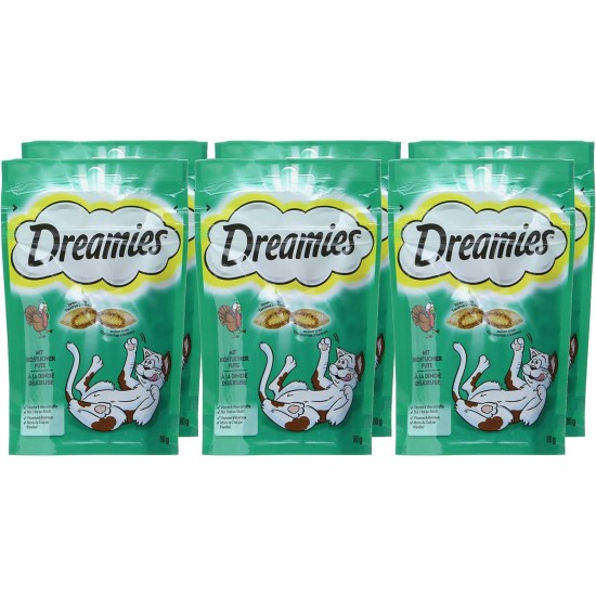 Dreamies Cat Snacks - Cat Treats with Crispy Texture and Creamy Filling, Various Flavours and Sizes Dreamies Cat Snacks - Cat Treats with Crispy Texture and Creamy Filling, Various Flavours and Sizes