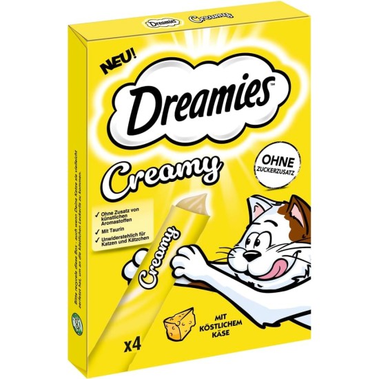 Dreamies Cat Treats Creamy Snacks with Chicken - Delicious Creamy Flavour - 44 Portion Bags (11 x 4 x 10 g) Dreamies Cat Treats Creamy Snacks with Chicken - Delicious Creamy Flavour - 44 Portion Bags (11 x 4 x 10 g)