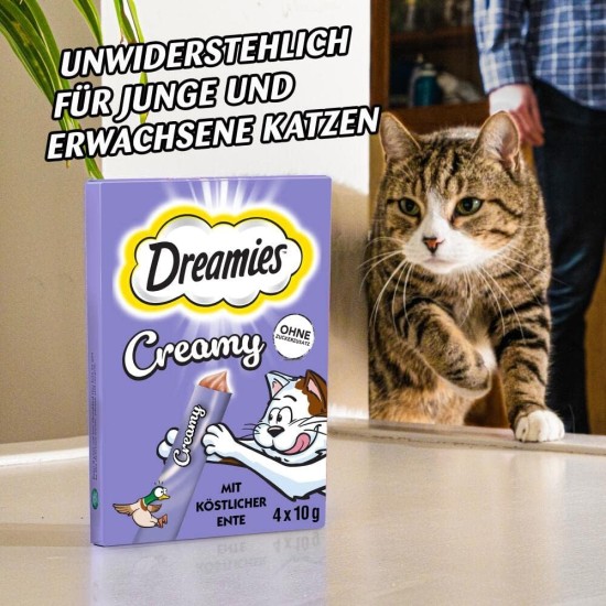 Dreamies Cat Treats Creamy Snacks with Chicken - Delicious Creamy Flavour - 44 Portion Bags (11 x 4 x 10 g) Dreamies Cat Treats Creamy Snacks with Chicken - Delicious Creamy Flavour - 44 Portion Bags (11 x 4 x 10 g)