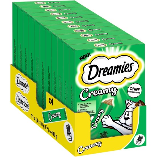 Dreamies Cat Treats Creamy Snacks with Chicken - Delicious Creamy Flavour - 44 Portion Bags (11 x 4 x 10 g) Dreamies Cat Treats Creamy Snacks with Chicken - Delicious Creamy Flavour - 44 Portion Bags (11 x 4 x 10 g)