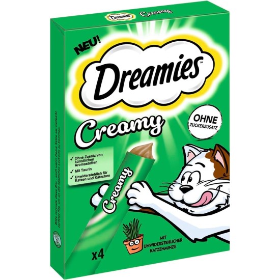 Dreamies Cat Treats Creamy Snacks with Chicken - Delicious Creamy Flavour - 44 Portion Bags (11 x 4 x 10 g) Dreamies Cat Treats Creamy Snacks with Chicken - Delicious Creamy Flavour - 44 Portion Bags (11 x 4 x 10 g)