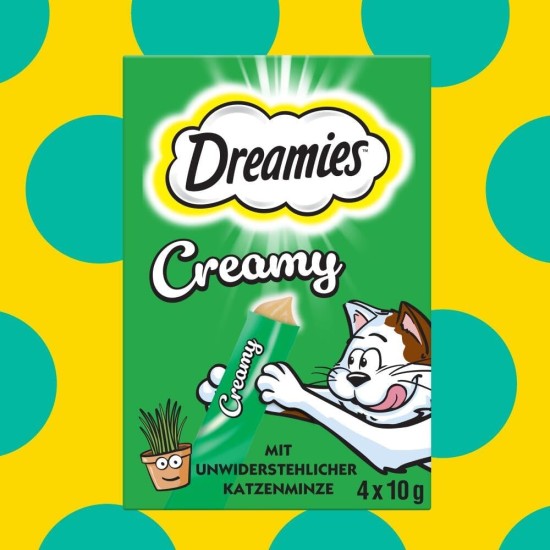 Dreamies Cat Treats Creamy Snacks with Chicken - Delicious Creamy Flavour - 44 Portion Bags (11 x 4 x 10 g) Dreamies Cat Treats Creamy Snacks with Chicken - Delicious Creamy Flavour - 44 Portion Bags (11 x 4 x 10 g)