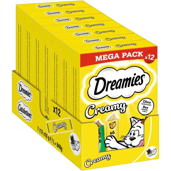 Dreamies Cat Treats Creamy Snacks with Chicken - Delicious Creamy Flavour - 44 Portion Bags (11 x 4 x 10 g) Dreamies Cat Treats Creamy Snacks with Chicken - Delicious Creamy Flavour - 44 Portion Bags (11 x 4 x 10 g)