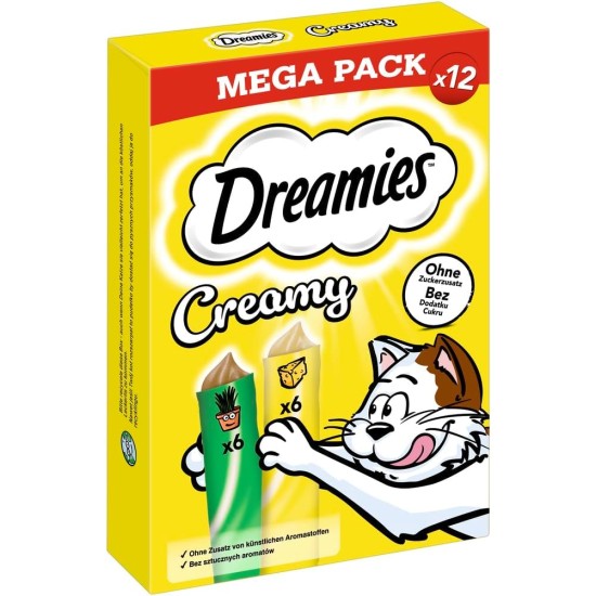 Dreamies Cat Treats Creamy Snacks with Chicken - Delicious Creamy Flavour - 44 Portion Bags (11 x 4 x 10 g) Dreamies Cat Treats Creamy Snacks with Chicken - Delicious Creamy Flavour - 44 Portion Bags (11 x 4 x 10 g)