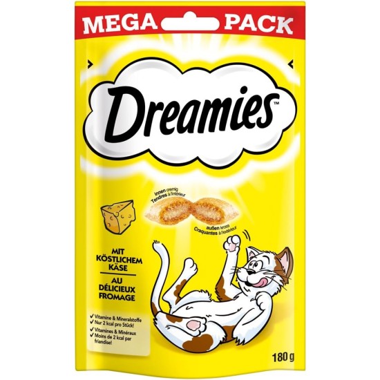 Dreamies Classic Cat Snacks with Salmon - Incredibly Crispy Bags with Delicate Filling - 2 x 350 g Dreamies Classic Cat Snacks with Salmon - Incredibly Crispy Bags with Delicate Filling - 2 x 350 g