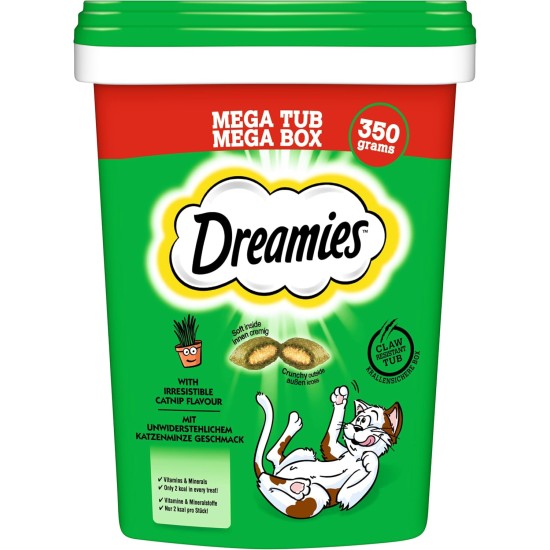 Dreamies Classic Cat Snacks with Salmon - Incredibly Crispy Bags with Delicate Filling - 2 x 350 g Dreamies Classic Cat Snacks with Salmon - Incredibly Crispy Bags with Delicate Filling - 2 x 350 g