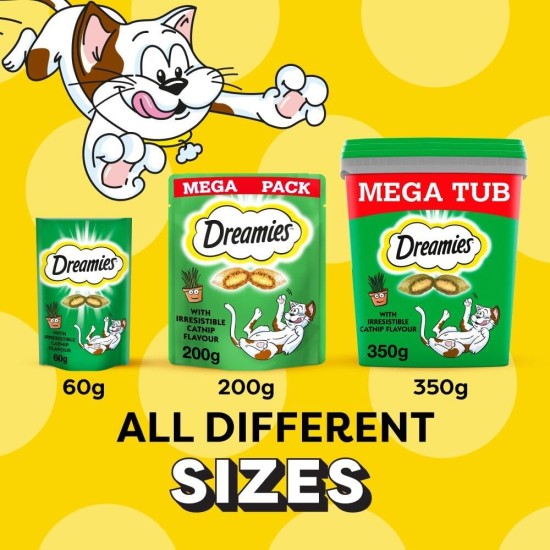 Dreamies Classic Cat Snacks with Salmon - Incredibly Crispy Bags with Delicate Filling - 2 x 350 g Dreamies Classic Cat Snacks with Salmon - Incredibly Crispy Bags with Delicate Filling - 2 x 350 g