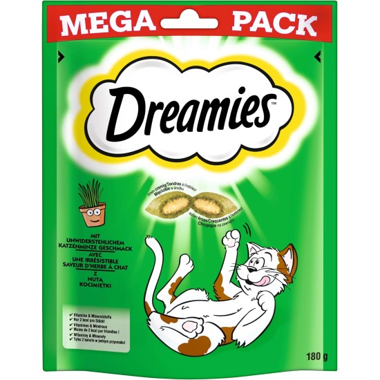 Dreamies Classic Cat Snacks with Salmon - Incredibly Crispy Bags with Delicate Filling - 2 x 350 g Dreamies Classic Cat Snacks with Salmon - Incredibly Crispy Bags with Delicate Filling - 2 x 350 g