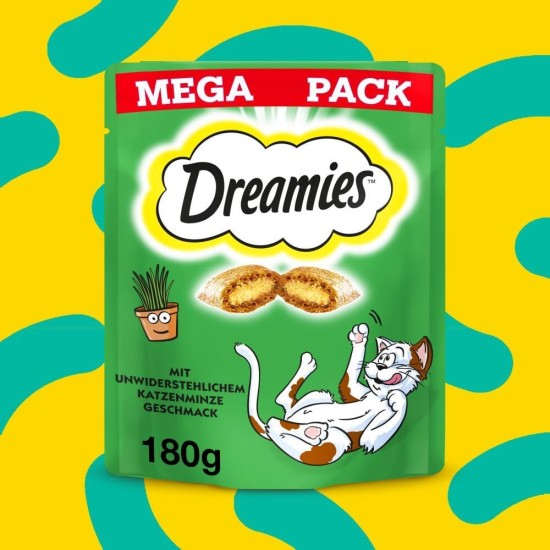 Dreamies Classic Cat Snacks with Salmon - Incredibly Crispy Bags with Delicate Filling - 2 x 350 g Dreamies Classic Cat Snacks with Salmon - Incredibly Crispy Bags with Delicate Filling - 2 x 350 g