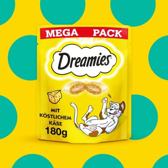 Dreamies Classic Cat Snacks with Salmon - Incredibly Crispy Bags with Delicate Filling - 2 x 350 g Dreamies Classic Cat Snacks with Salmon - Incredibly Crispy Bags with Delicate Filling - 2 x 350 g