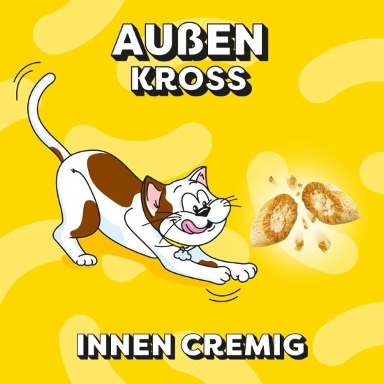 Dreamies Classic Cat Snacks with Salmon - Incredibly Crispy Bags with Delicate Filling - 2 x 350 g Dreamies Classic Cat Snacks with Salmon - Incredibly Crispy Bags with Delicate Filling - 2 x 350 g