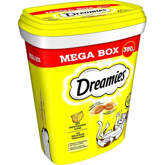 Dreamies Mix Cat Snacks with Cheese Flavour - Crispy Exterior & Creamy Inside - 2 x 350 g Dreamies Mix Cat Snacks with Cheese Flavour - Crispy Exterior & Creamy Inside - 2 x 350 g