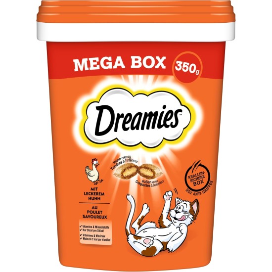Dreamies Mix Cat Snacks with Chicken Flavour - Crispy Exterior & Creamy Inside - 2 x 350 g Dreamies Mix Cat Snacks with Chicken Flavour - Crispy Exterior & Creamy Inside - 2 x 350 g