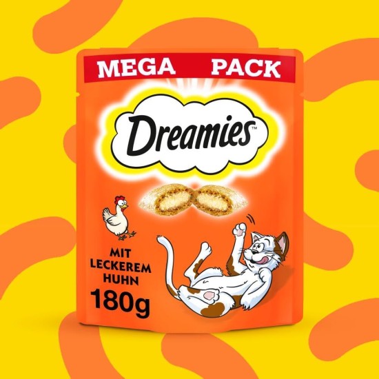 Dreamies Mix Cat Snacks with Chicken Flavour - Crispy Exterior & Creamy Inside - 2 x 350 g Dreamies Mix Cat Snacks with Chicken Flavour - Crispy Exterior & Creamy Inside - 2 x 350 g
