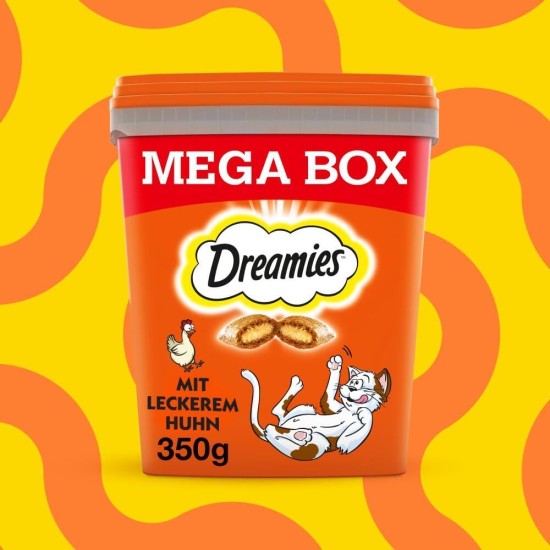 Dreamies Mix Cat Snacks with Chicken Flavour - Crispy Exterior & Creamy Inside - 2 x 350 g Dreamies Mix Cat Snacks with Chicken Flavour - Crispy Exterior & Creamy Inside - 2 x 350 g