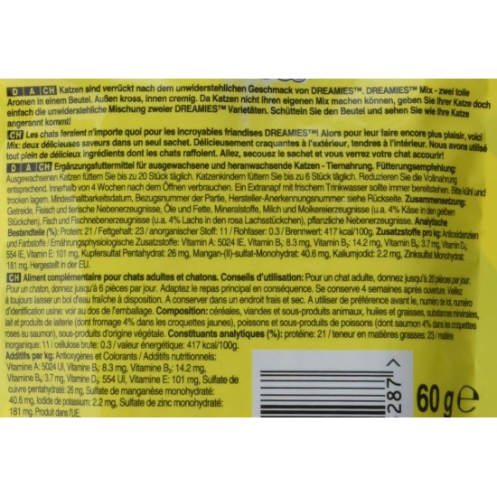 Dreamies mix with chicken & duck 6 x 60g Dreamies mix with chicken & duck 6 x 60g