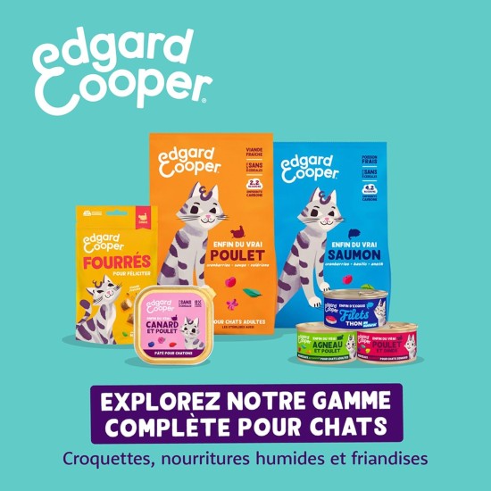 Edgard Cooper Natural Cat Snacks, Pillows with Chicken (1 x 60g Bag), Packed with Fresh Meat, Grain Free, Less Than 2 Kcal Per Snack, Natural Ingredients & No Added Sugar. Edgard Cooper Natural Cat Snacks, Pillows with Chicken (1 x 60g Bag), Packed with Fresh Meat, Grain Free, Less Than 2 Kcal Per Snack, Natural Ingredients & No Added Sugar.