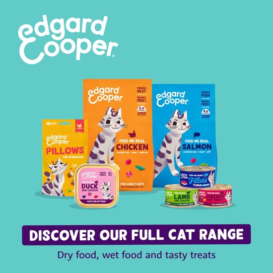Edgard Cooper Natural Cat Snacks, Pillows with Chicken (1 x 60g Bag), Packed with Fresh Meat, Grain Free, Less Than 2 Kcal Per Snack, Natural Ingredients & No Added Sugar. Edgard Cooper Natural Cat Snacks, Pillows with Chicken (1 x 60g Bag), Packed with Fresh Meat, Grain Free, Less Than 2 Kcal Per Snack, Natural Ingredients & No Added Sugar.