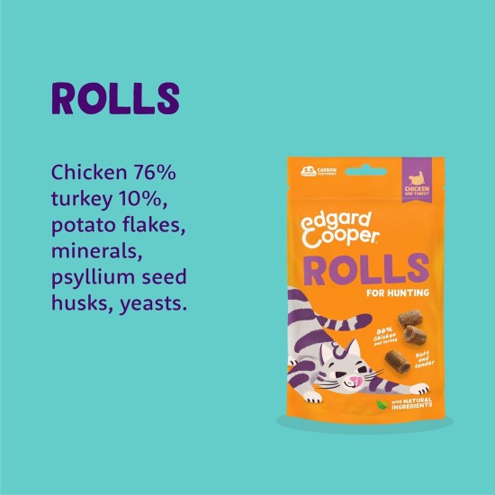 Edgard Cooper Natural Cat Snacks, Pillows with Salmon (1 x 60g Bag), Packed with Fresh Meat, Grain Free, Less Than 2 Kcal Per Snack, Natural Ingredients & No Added Sugar. Edgard Cooper Natural Cat Snacks, Pillows with Salmon (1 x 60g Bag), Packed with Fresh Meat, Grain Free, Less Than 2 Kcal Per Snack, Natural Ingredients & No Added Sugar.