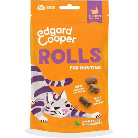 Edgard Cooper Natural Cat Snacks, Pillows with Salmon (1 x 60g Bag), Packed with Fresh Meat, Grain Free, Less Than 2 Kcal Per Snack, Natural Ingredients & No Added Sugar. Edgard Cooper Natural Cat Snacks, Pillows with Salmon (1 x 60g Bag), Packed with Fresh Meat, Grain Free, Less Than 2 Kcal Per Snack, Natural Ingredients & No Added Sugar.