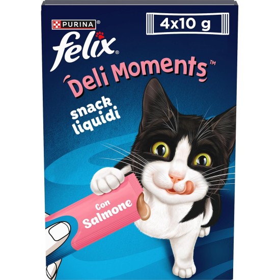 FELIX Deli Moments Adult Cat Snack with Salmon 44 Packs of 10g FELIX Deli Moments Adult Cat Snack with Salmon 44 Packs of 10g