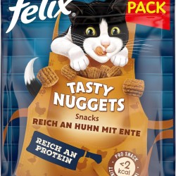 FELIX Tasty Nuggets Cat Snack with Chicken and Duck, Pack of 6 (6 x 180 g) FELIX Tasty Nuggets Cat Snack with Chicken and Duck, Pack of 6 (6 x 180 g)