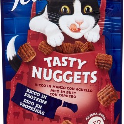 FELIX Tasty Nuggets Snack for Adult Cats with Beef and Lamb, 8 Packs of 50g FELIX Tasty Nuggets Snack for Adult Cats with Beef and Lamb, 8 Packs of 50g