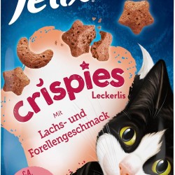 Felix Crispies cat treats with proteins, vitamins and Omega 6 fatty acids, pack of 8 (8 x 45 g), Salmon and Trout flavour Felix Crispies cat treats with proteins, vitamins and Omega 6 fatty acids, pack of 8 (8 x 45 g), Salmon and Trout flavour