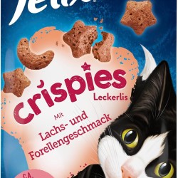 Felix Crispies cat treats with proteins, vitamins and Omega 6 fatty acids, pack of 8 (8 x 45 g), Salmon and Trout flavour Felix Crispies cat treats with proteins, vitamins and Omega 6 fatty acids, pack of 8 (8 x 45 g), Salmon and Trout flavour