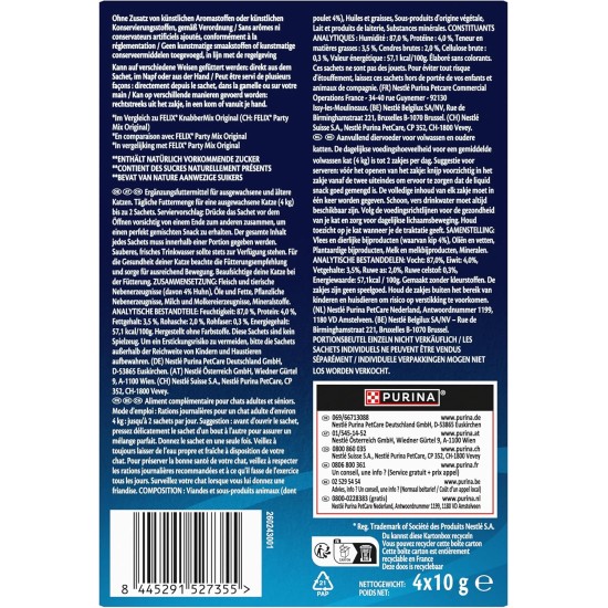 Felix Deli Moments Creamy Cat Snack with Chicken, Pack of 44 (44 x 10 g) Felix Deli Moments Creamy Cat Snack with Chicken, Pack of 44 (44 x 10 g)