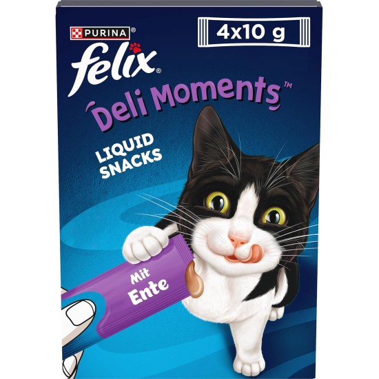Felix Deli Moments Creamy Cat Snack with Duck, Pack of 44 (44 x 10 g) Felix Deli Moments Creamy Cat Snack with Duck, Pack of 44 (44 x 10 g)