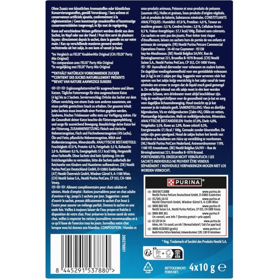 Felix Deli Moments Creamy Cat Snack with Salmon, Pack of 44 (44 x 10 g) Felix Deli Moments Creamy Cat Snack with Salmon, Pack of 44 (44 x 10 g)