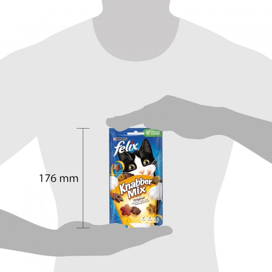 Felix Knabber Mix Original and Strandspaß (Beach Fun) Cat Snack with Various Varieties, Mixtray 2 x (8 x 60 g) Felix Knabber Mix Original and Strandspaß (Beach Fun) Cat Snack with Various Varieties, Mixtray 2 x (8 x 60 g)