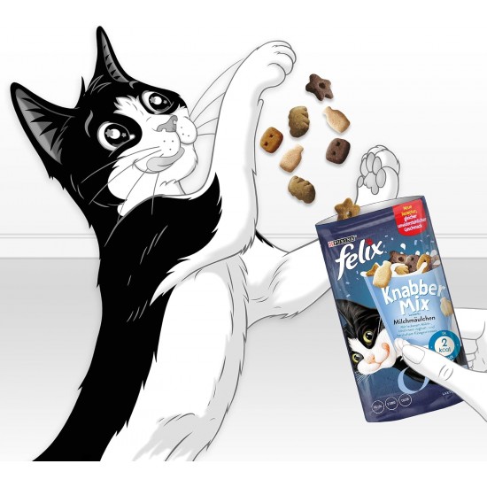 Felix Knabber Mix Original and Strandspaß (Beach Fun) Cat Snack with Various Varieties, Mixtray 2 x (8 x 60 g) Felix Knabber Mix Original and Strandspaß (Beach Fun) Cat Snack with Various Varieties, Mixtray 2 x (8 x 60 g)