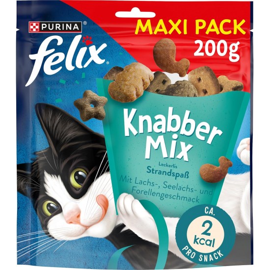 Felix Knabber Mix Original and Strandspaß (Beach Fun) Cat Snack with Various Varieties, Mixtray 2 x (8 x 60 g) Felix Knabber Mix Original and Strandspaß (Beach Fun) Cat Snack with Various Varieties, Mixtray 2 x (8 x 60 g)