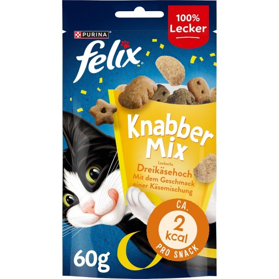 Felix Knabber Mix Original and Strandspaß (Beach Fun) Cat Snack with Various Varieties, Mixtray 2 x (8 x 60 g) Felix Knabber Mix Original and Strandspaß (Beach Fun) Cat Snack with Various Varieties, Mixtray 2 x (8 x 60 g)
